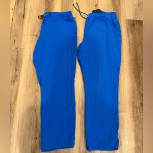 Women’s Beyond Scrubs petite large royal blue scrub pants like new